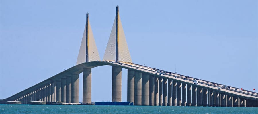 Sunshine Skyway Bridge on a Tampa cruise